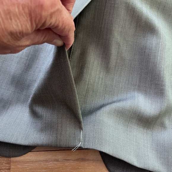 Jos A Bank travelers collection Men’s blazer jacket wool beige/grey 52L 2 button - Picture 14 of 16